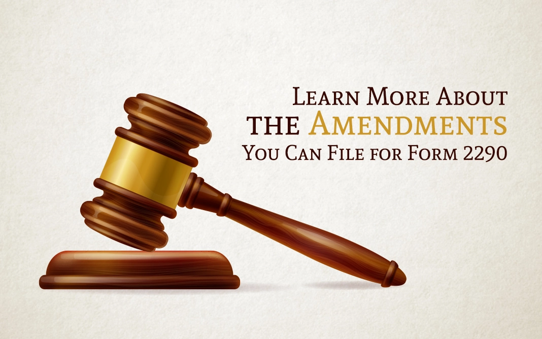 Learn more about the amendments you can file for form 2290