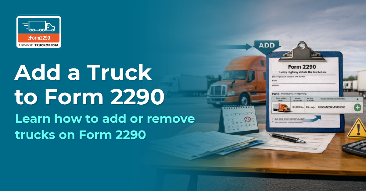 Add a Truck to Form 2290