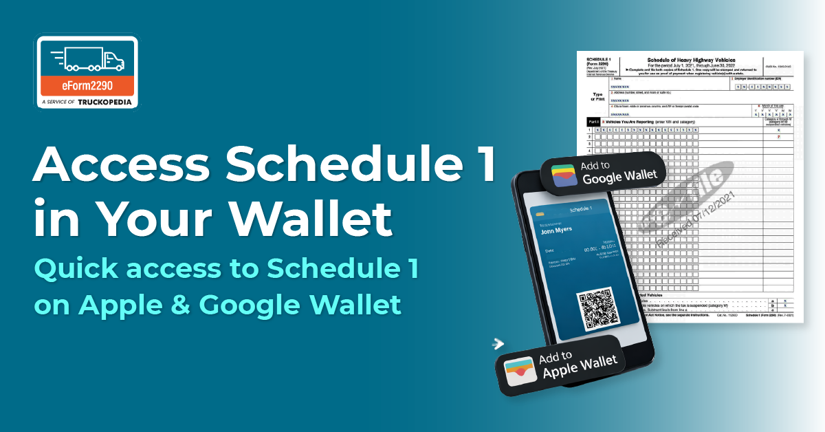 Access Schedule 1 in Your Wallet