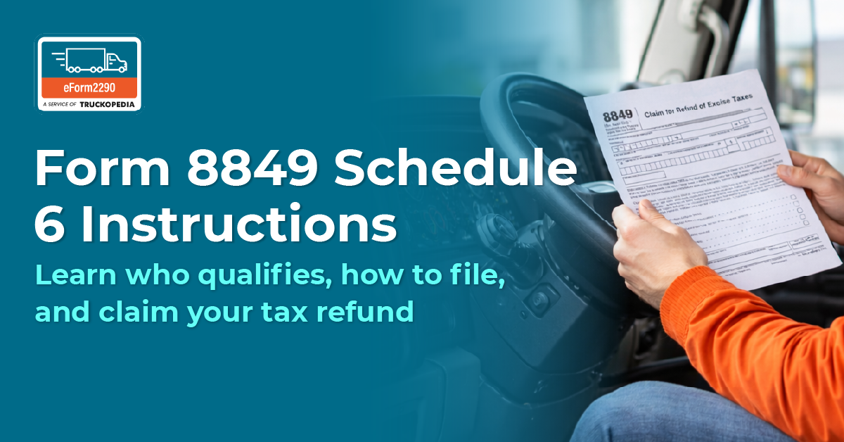 Form 8849 Schedule 6 Instructions