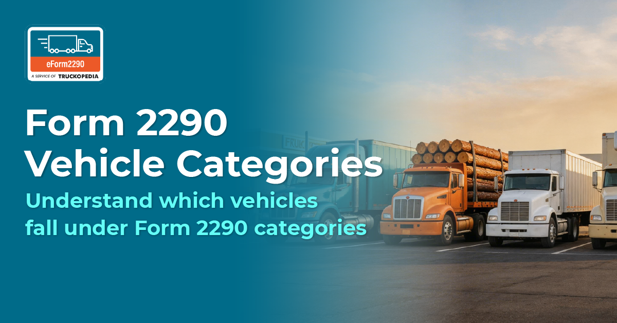 Form 2290 Vehicle Categories