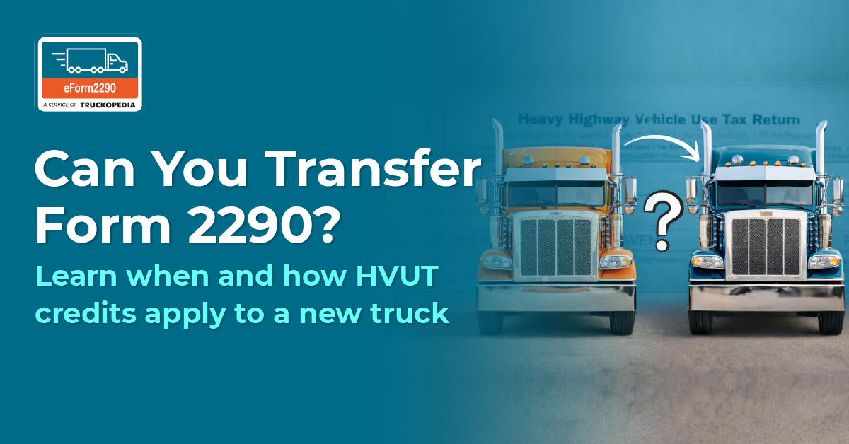 Can You Transfer Form 2290
