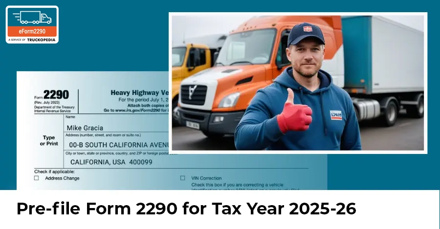 Pre File IRS Form 2290